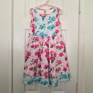 SweetHoney Floral Dress in Pink and Blue